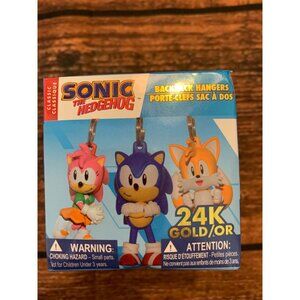 Sonic The Hedgehog Backpack Hangers 24K Gold Edition  Collectible Figures  Glow